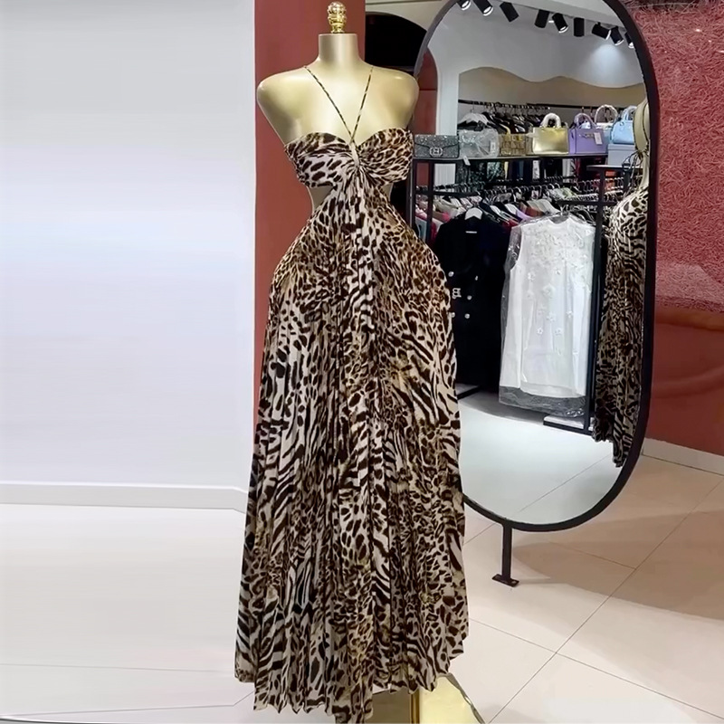 Women'S Holiday Formal Wear - 레오파드 프린트 여성 프롬 드레스 섹시