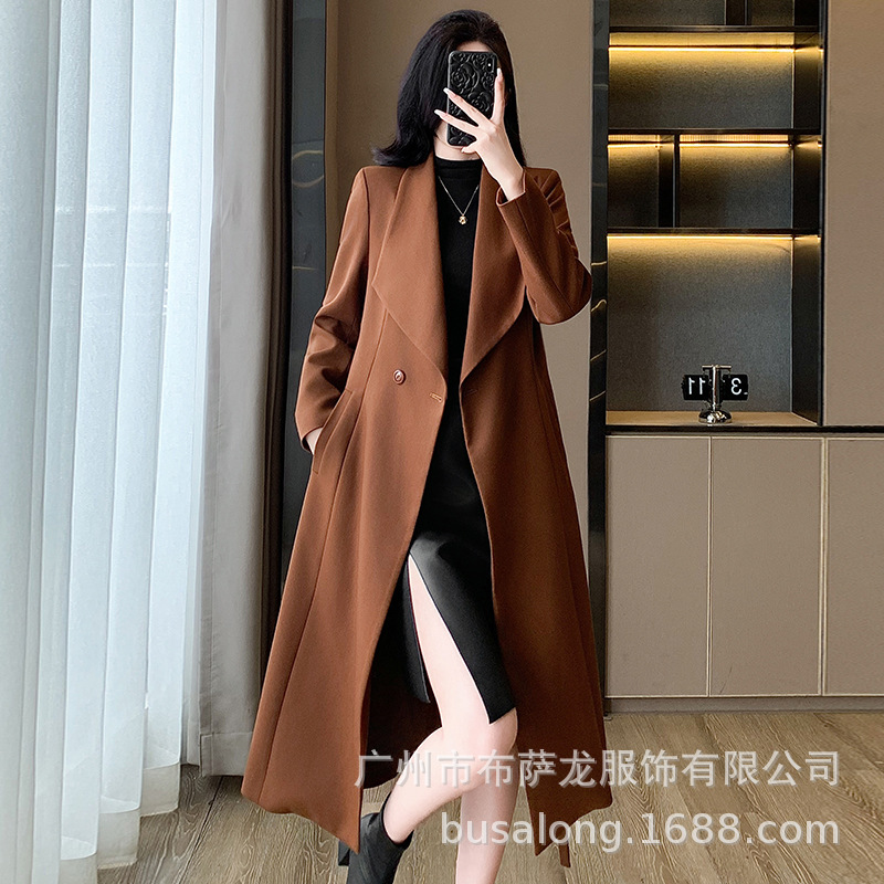 High End Women'S Formal Wear - 2025년 신상 가을 겨울 여성 트렌치코트,