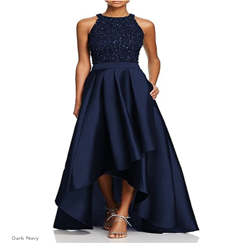 Women'S Semi Formal Evening Wear - A라인 웨딩 게스트 드레스 반짝임 &