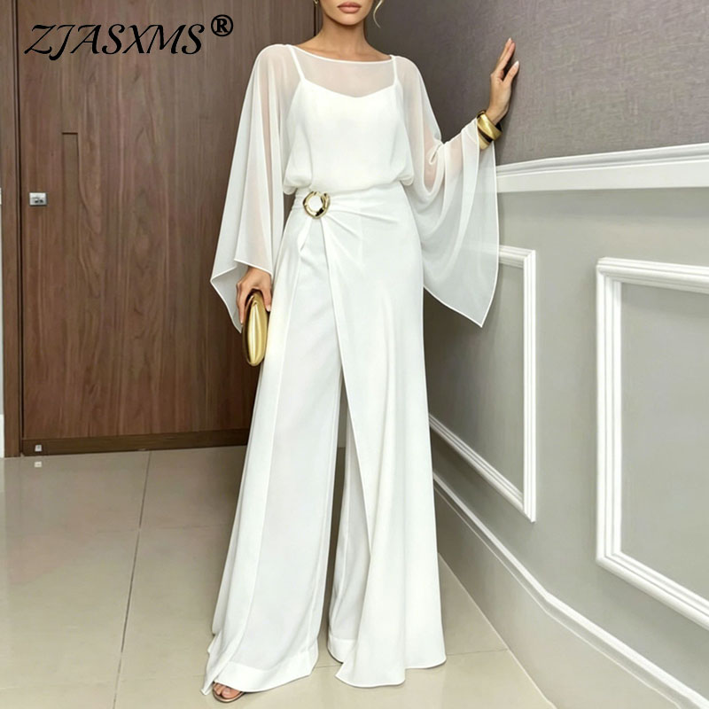 Women'S Formal Wear Suit - 여성 정장 점프수트 2피스 세트 시스루