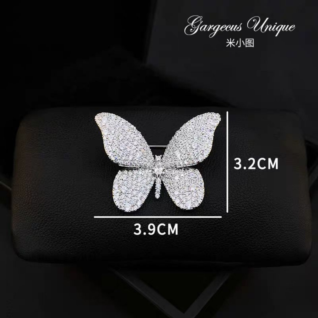 여성을 위한 새로운 풀 다이아몬드 초고광도 나비 브로치 - High End Women'S Formal Wear 리뷰 및 가격