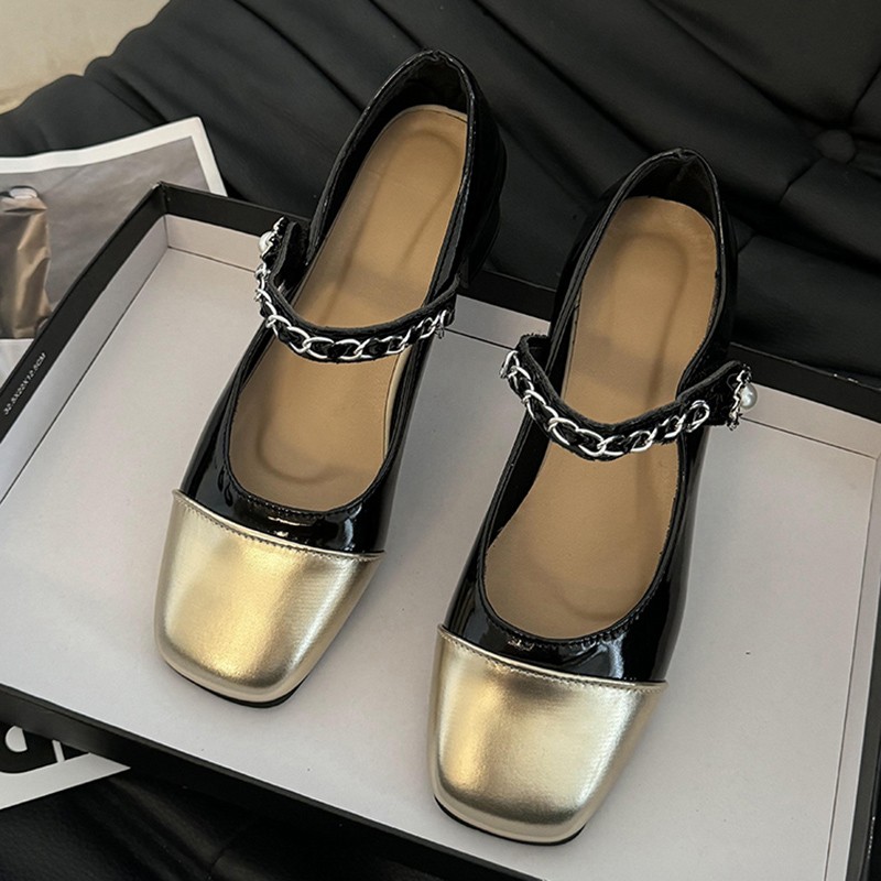 2026 펄 클래스프 두꺼운 굽 하이힐 블랙 화이트 클 - Women Formal Wear Black 리뷰 및 가격