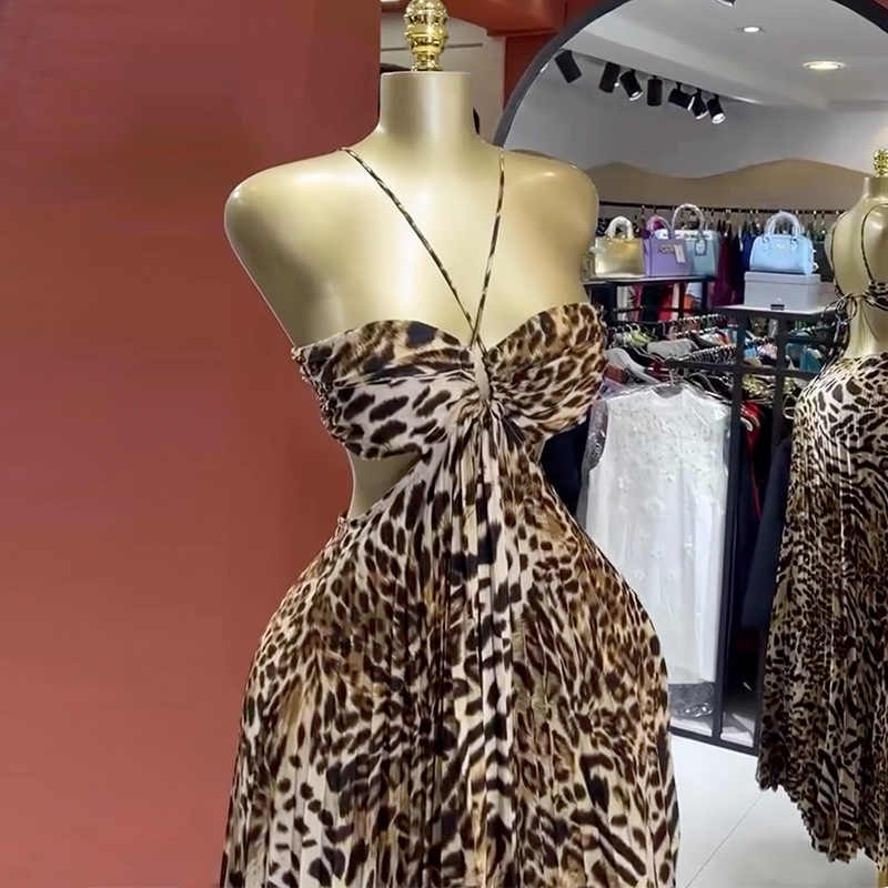 레오파드 프린트 여성 프롬 드레스 섹시 스트라이프 홀터 - Women'S Holiday Formal Wear 리뷰 및 가격