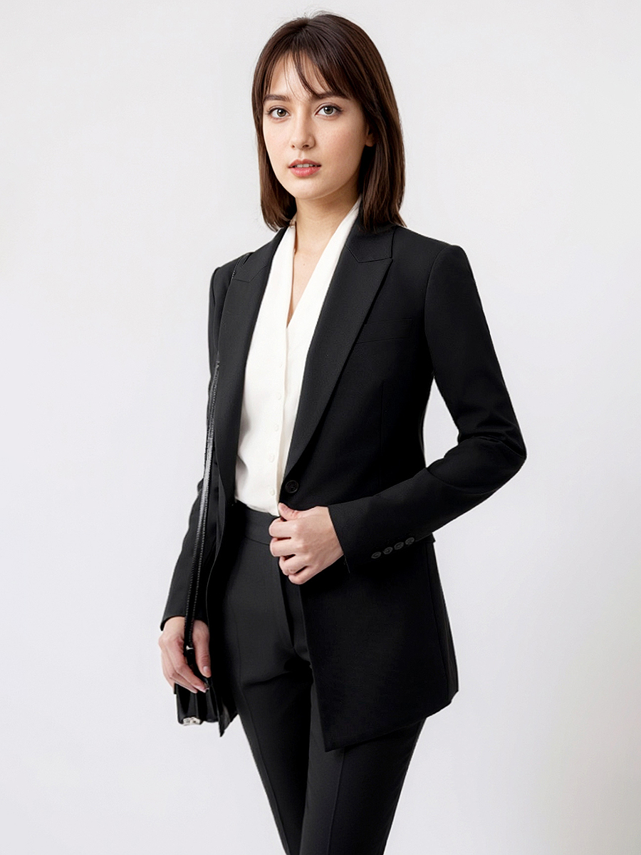 여성용 정장 세트 블레이저 바지, 오피스 레이디 가을  - Women Formal Wear Black 리뷰 및 가격