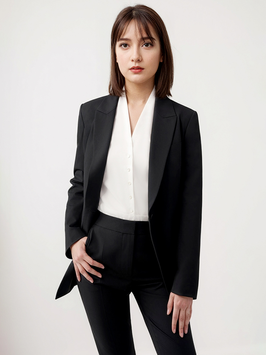 여성용 정장 세트 블레이저 바지, 오피스 레이디 가을  - Women Formal Wear Black 리뷰 및 가격