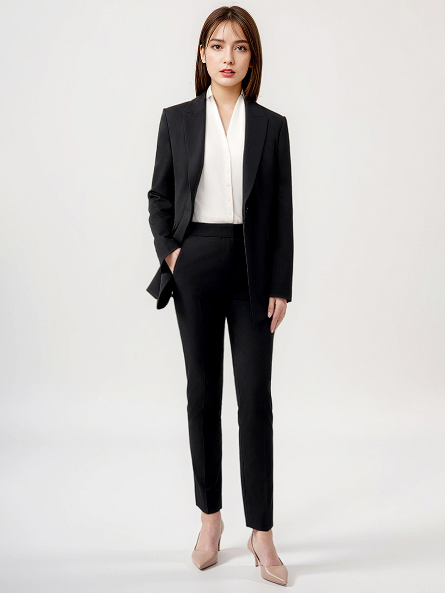 여성용 정장 세트 블레이저 바지, 오피스 레이디 가을  - Women Formal Wear Black 리뷰 및 가격
