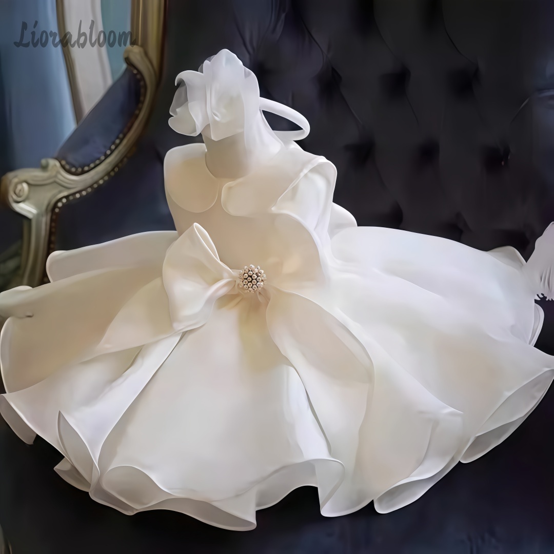 화이트 진주 장식 드레스 웨딩 플라워 걸 드레스 화이트 - Formal Attire Woman 리뷰 및 가격