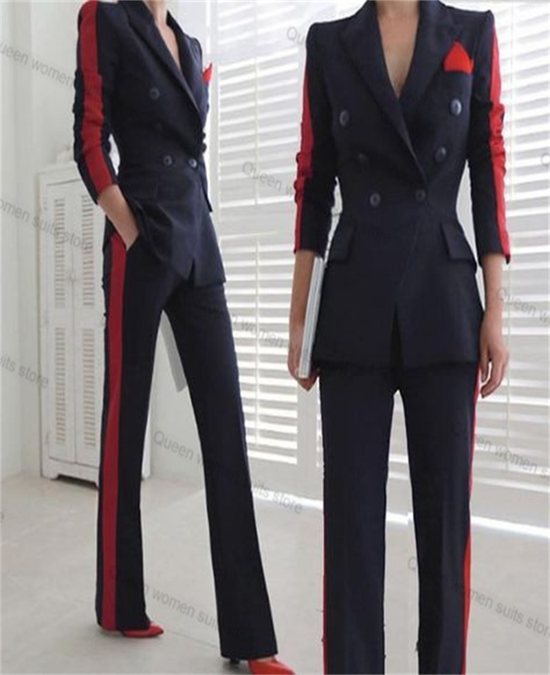레드 블랙 가을 여성용 세트 세트, 블레이저 및 바지, - Women Formal Wear Black 리뷰 및 가격