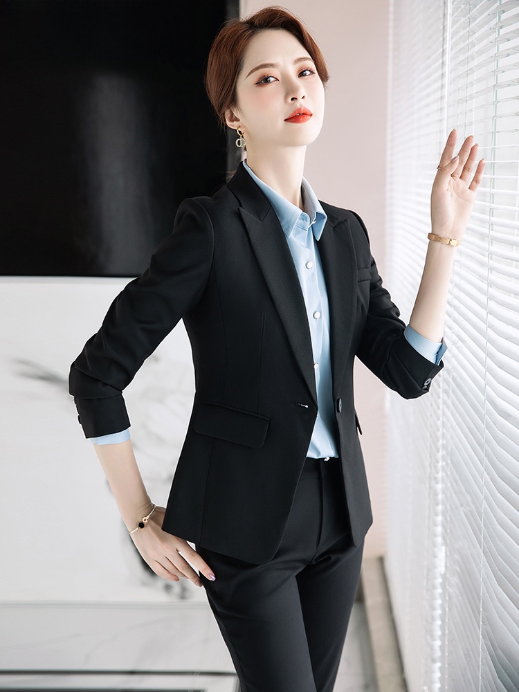 여성용 그레이 정장 세트 봄 가을 고급 호텔 관리자 작 - High End Women'S Formal Wear 리뷰 및 가격
