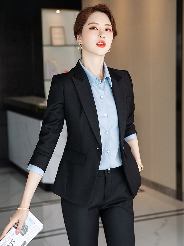 여성용 그레이 정장 세트 봄 가을 고급 호텔 관리자 작 - High End Women'S Formal Wear 리뷰 및 가격