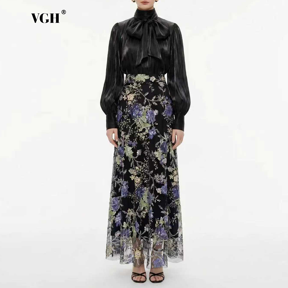 VGH 여성용 우아하고 세련된 블랙 플로럴 투피스 세트 - Women Formal Wear Black 리뷰 및 가격