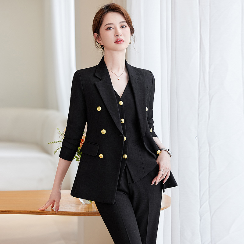 여성용 네이비 블루 정장 세트, 봄, 가을 전문 정장, - High End Women'S Formal Wear 리뷰 및 가격