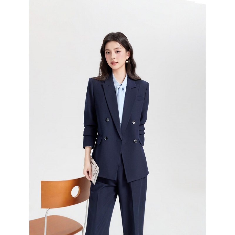 네이비 블루 더블 브레스티드 여성 비즈니스 정장2026 - High End Women'S Formal Wear 리뷰 및 가격