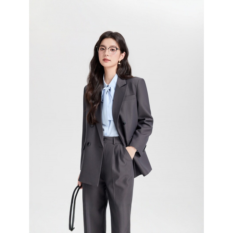 네이비 블루 더블 브레스티드 여성 비즈니스 정장2026 - High End Women'S Formal Wear 리뷰 및 가격