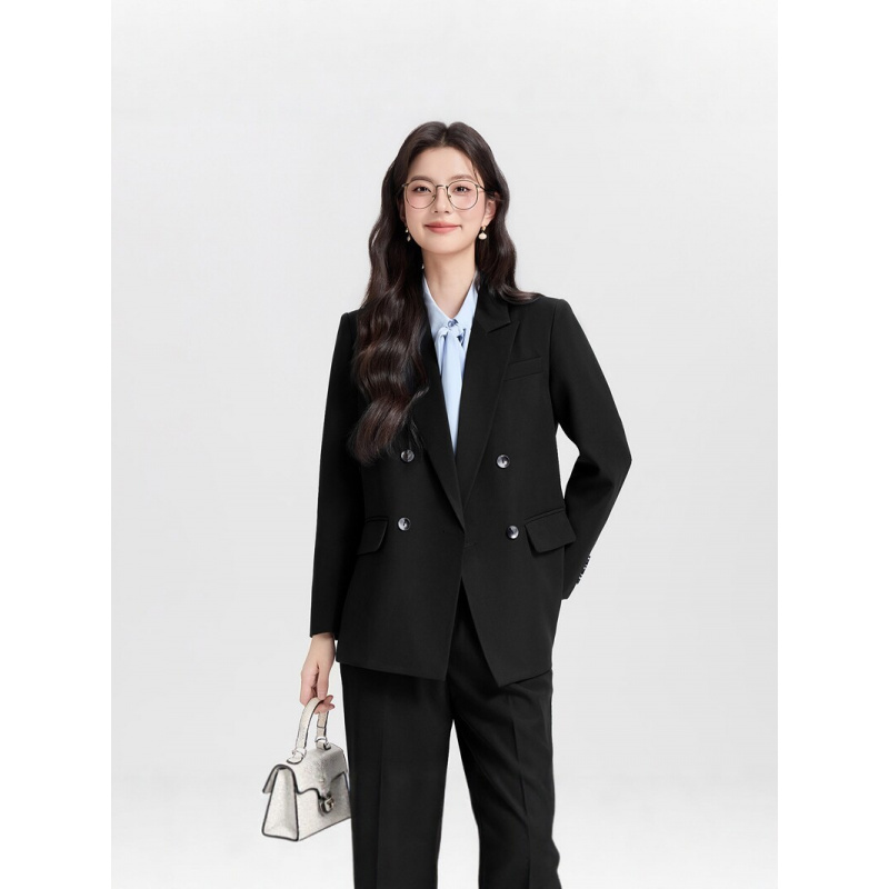 네이비 블루 더블 브레스티드 여성 비즈니스 정장2026 - High End Women'S Formal Wear 리뷰 및 가격
